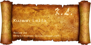 Kuzman Leila névjegykártya
